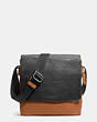 COACH®,METROPOLITAN MAP BAG,Leather,Medium,QB/SADDLE/BLACK,Front View