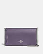 COACH®,CONVERTIBLE BELT BAG IN COLORBLOCK,Leather,Silver/Dusty Lavender Multi,Front View