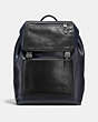COACH®,MANHATTAN BACKPACK IN SPORT CALF LEATHER,Leather,Large,Midnight/Black/Black Antique Nickel,Front View