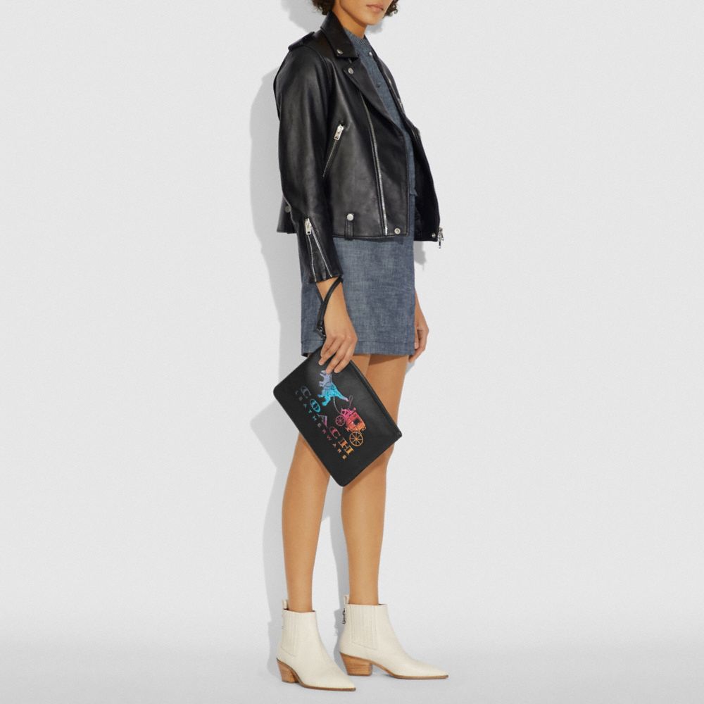 COACH®,Large Wristlet 30 With Rexy And Carriage,,Detail View
