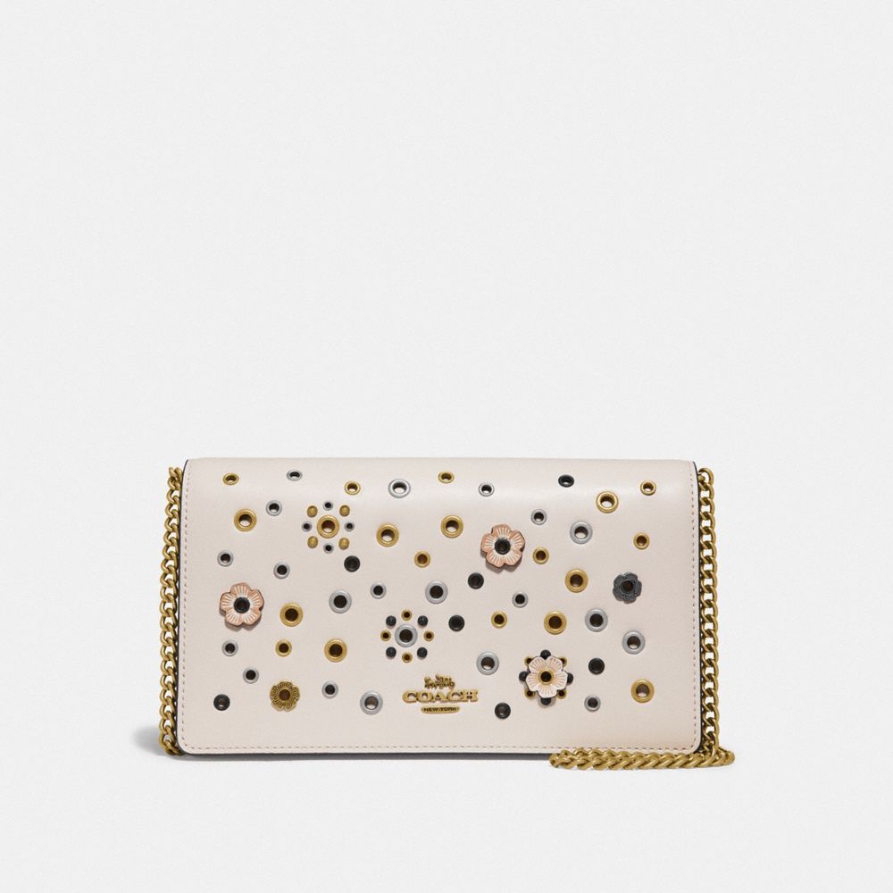 Callie foldover chain 2025 clutch with rivets