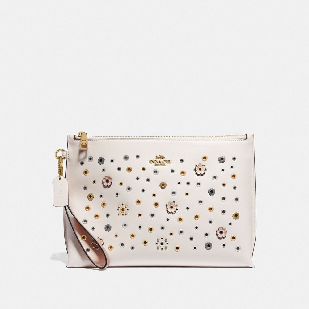 COACH®: Large Charlie Pouch With Scattered Rivets