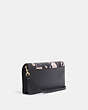 COACH®,HAYDEN FOLDOVER CROSSBODY CLUTCH WITH GARDEN ROSE PRINT,Coated Canvas,Mini,Gold/Black,Angle View