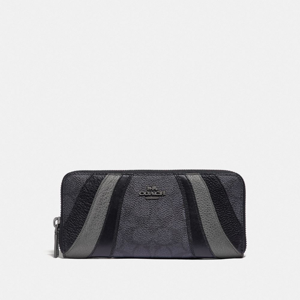 Coach Slim Zip Wallet In Signature Canvas