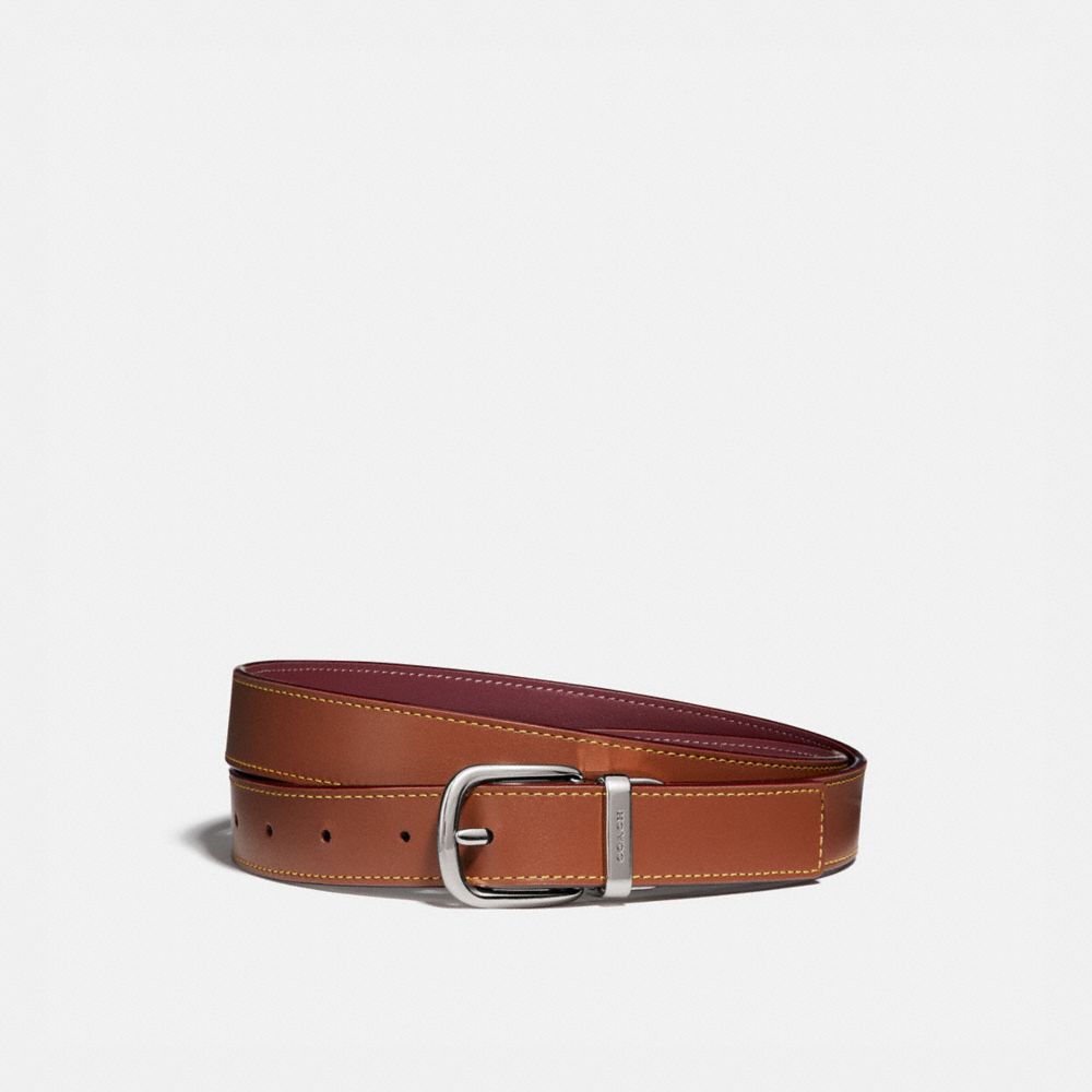 Angled Buckle Reversible Belt - Brown