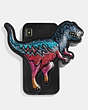 COACH®,IPHONE X/XS CASE WITH REXY,silicon,Black/Multi,Front View