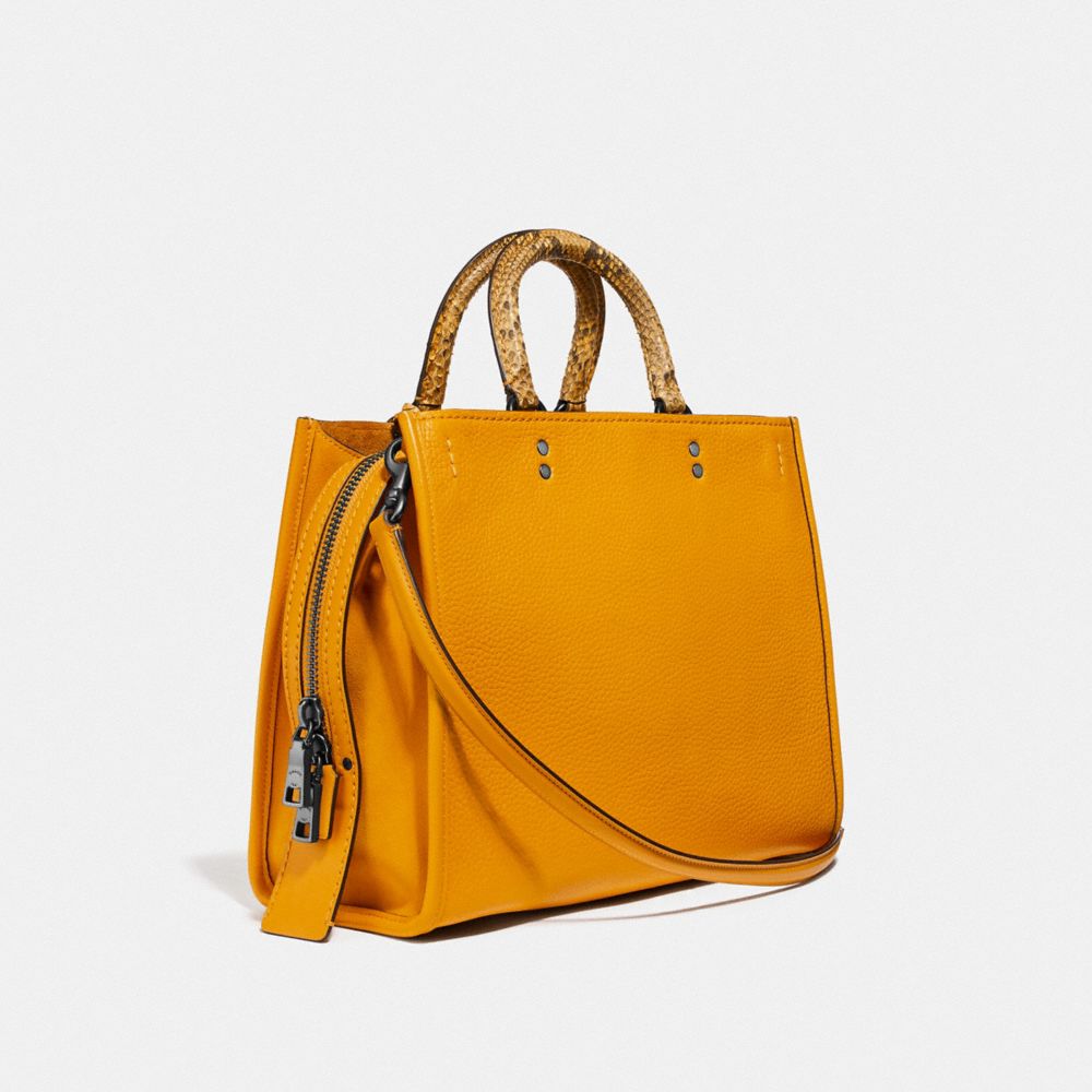 COACH®,Rogue Bag With Snakeskin Detail,,Angle View