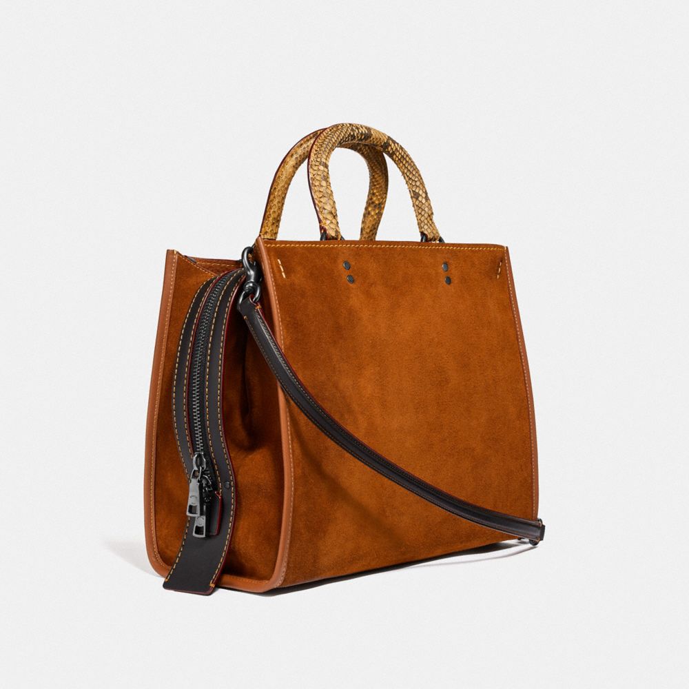 COACH®,Rogue 36 In Colorblock With Snakeskin Detail,,Angle View