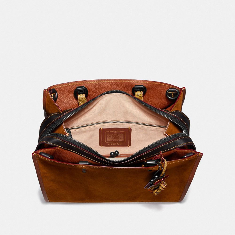 COACH®,Rogue 36 In Colorblock With Snakeskin Detail,,Inside View,Top View