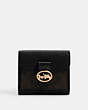 COACH®,GEORGIE SMALL WALLET IN SIGNATURE CANVAS,pvc,Gold/Brown Black,Front View