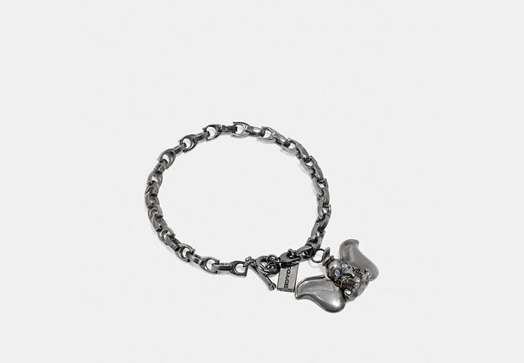 COACH®,DISNEY X COACH DUMBO BRACELET,Plated Brass,Silver,Front View image number 0