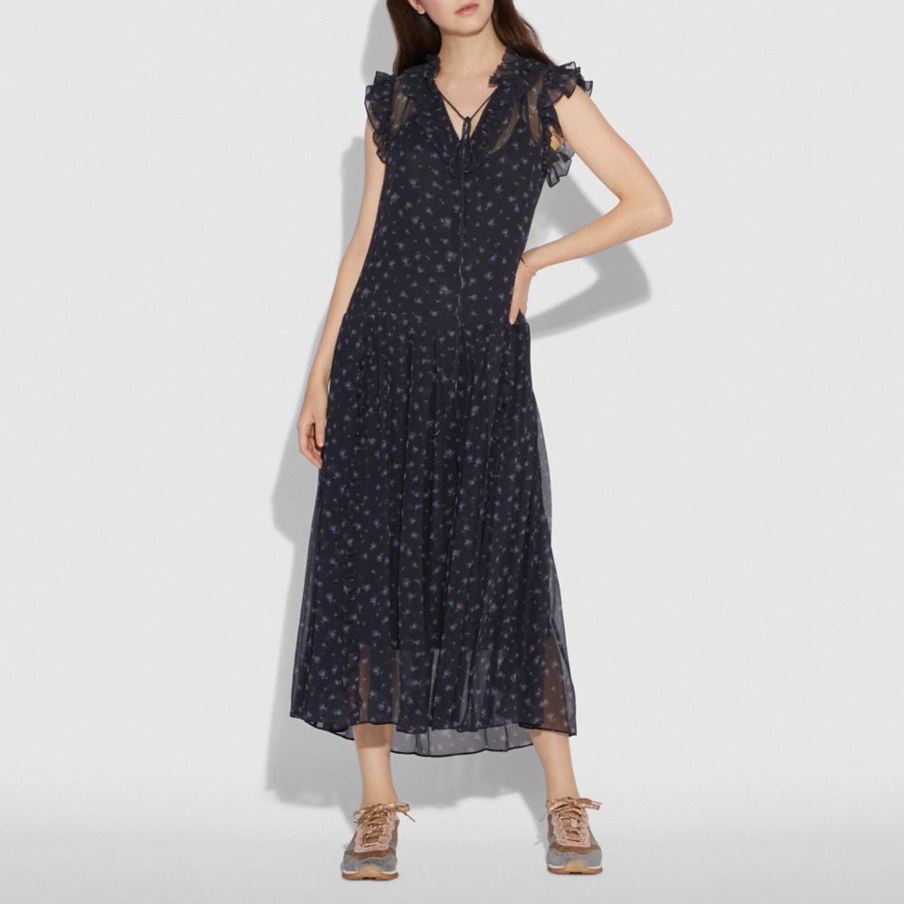 Coach rose print discount dress