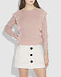 COACH®,RUFFLE SWEATER,Mixed Material,PINK,Scale View