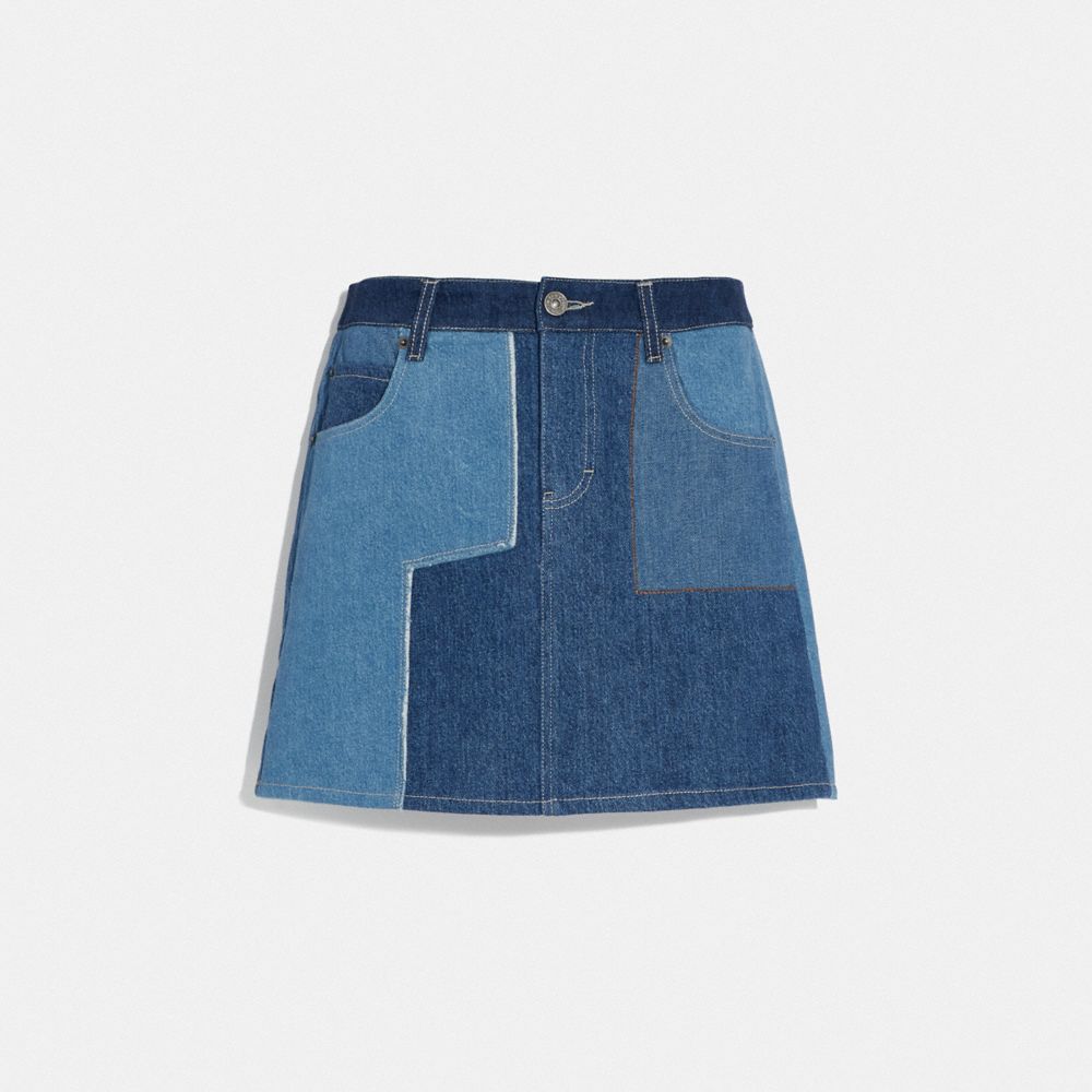 Patchwork store jean skirt