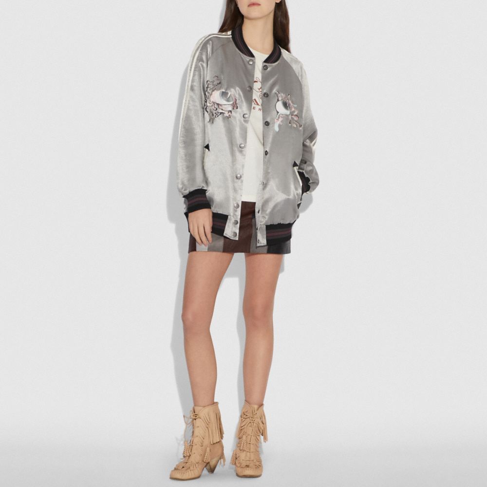 Oversized Souvenir Varsity Jacket