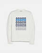 COACH®,COACH EMBROIDERED SWEATSHIRT,n/a,White,Front View