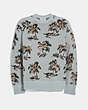 Palm Tree Print Jacquard Sweater