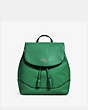 COACH®,ELLE BACKPACK,Leather,Large,Silver/Shamrock,Front View