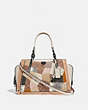 COACH®,DREAMER WITH SIGNATURE PATCHWORK,Leather,Medium,Pewter/Tan Beechwood Multi,Front View