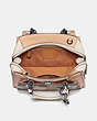 COACH®,DREAMER WITH SIGNATURE PATCHWORK,Leather,Medium,Pewter/Tan Beechwood Multi,Inside View,Top View