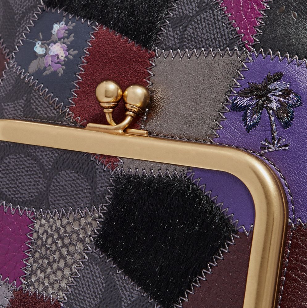 COACH®,Double Frame Crossbody With Signature Patchwork,,Closer View