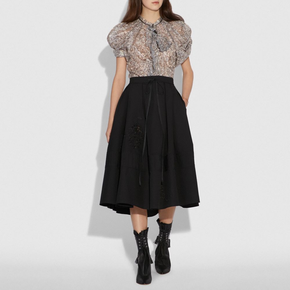 Cotton Prairie Short Dirndl Skirt