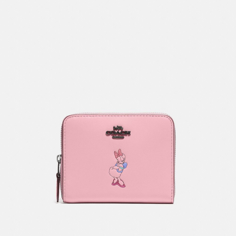 Disney X Coach Small Zip Around Wallet With Mickey Mouse And