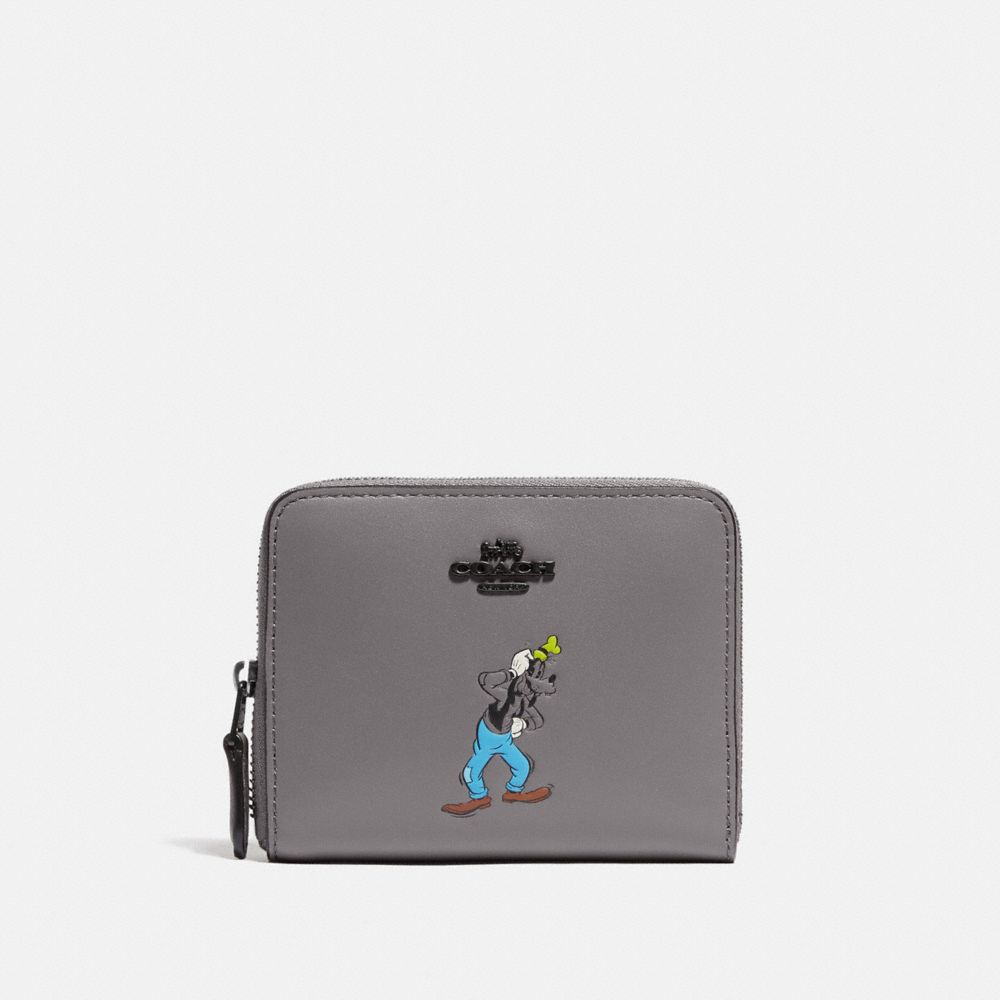 COACH® | Disney X Coach Small Zip Around Wallet With Goofy Motif