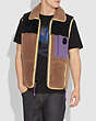 COACH®,COLORBLOCK SHEARLING VEST,n/a,Burnt Sienna,Scale View