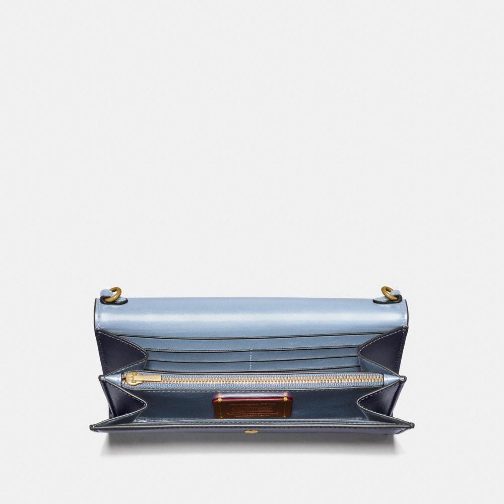 COACH Envelope Chain Wallet In Colorblock Signature Canvas