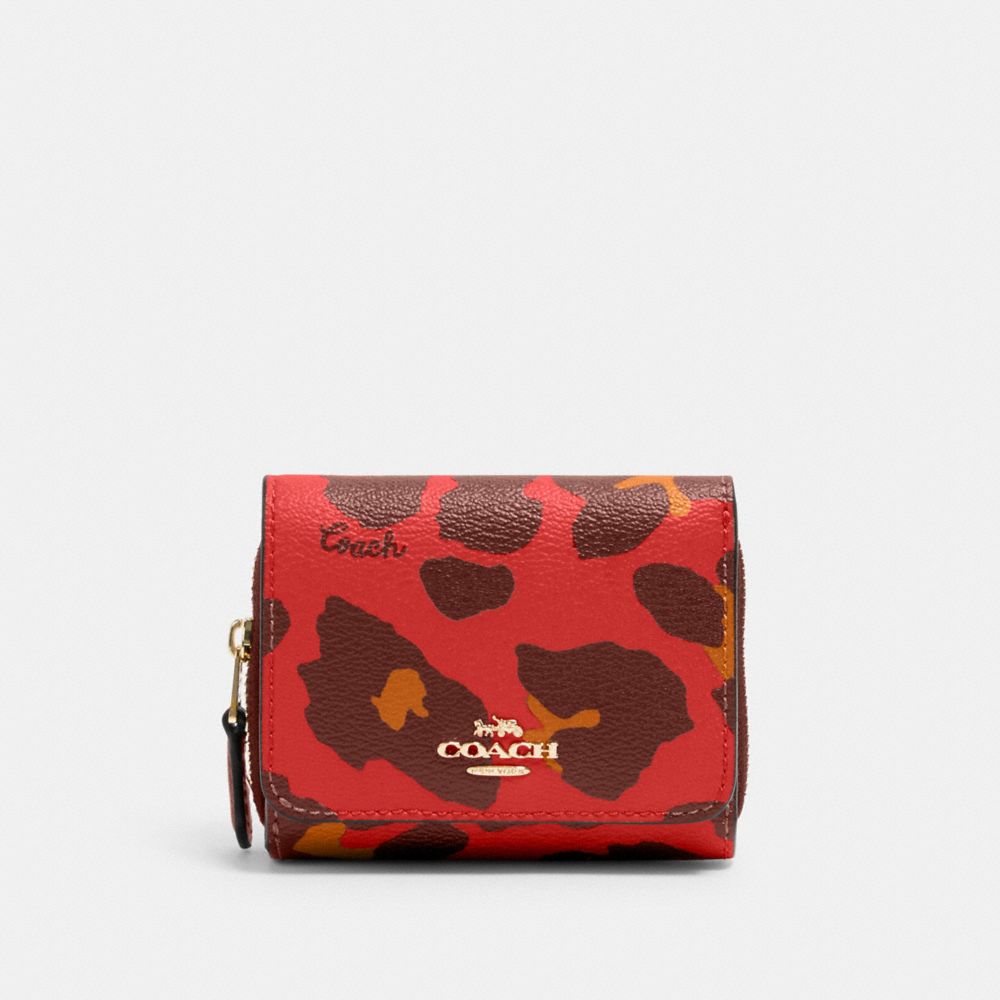 Wyn Leopard Printed Leather Small Wallet