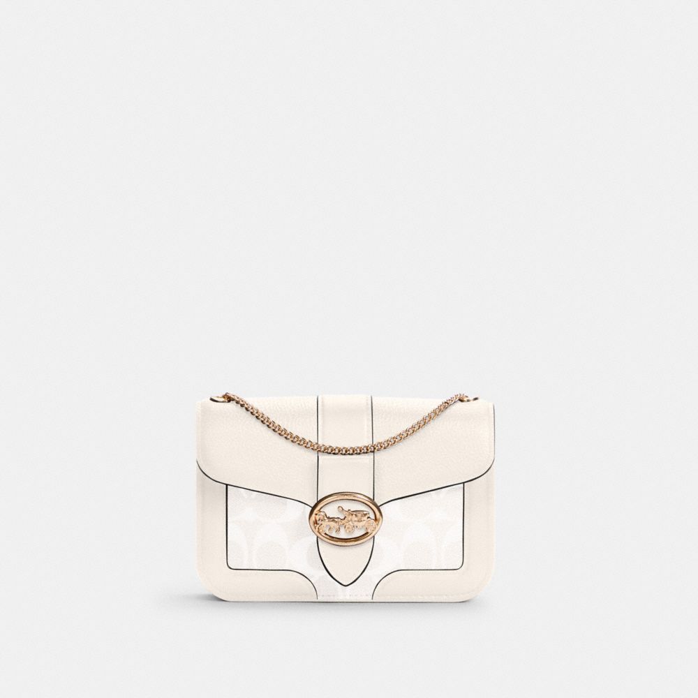 COACH®,Georgie Crossbody In Signature Canvas,,Front View