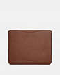 COACH®,TABLET SLEEVE,Smooth Leather,Dark Saddle,Front View