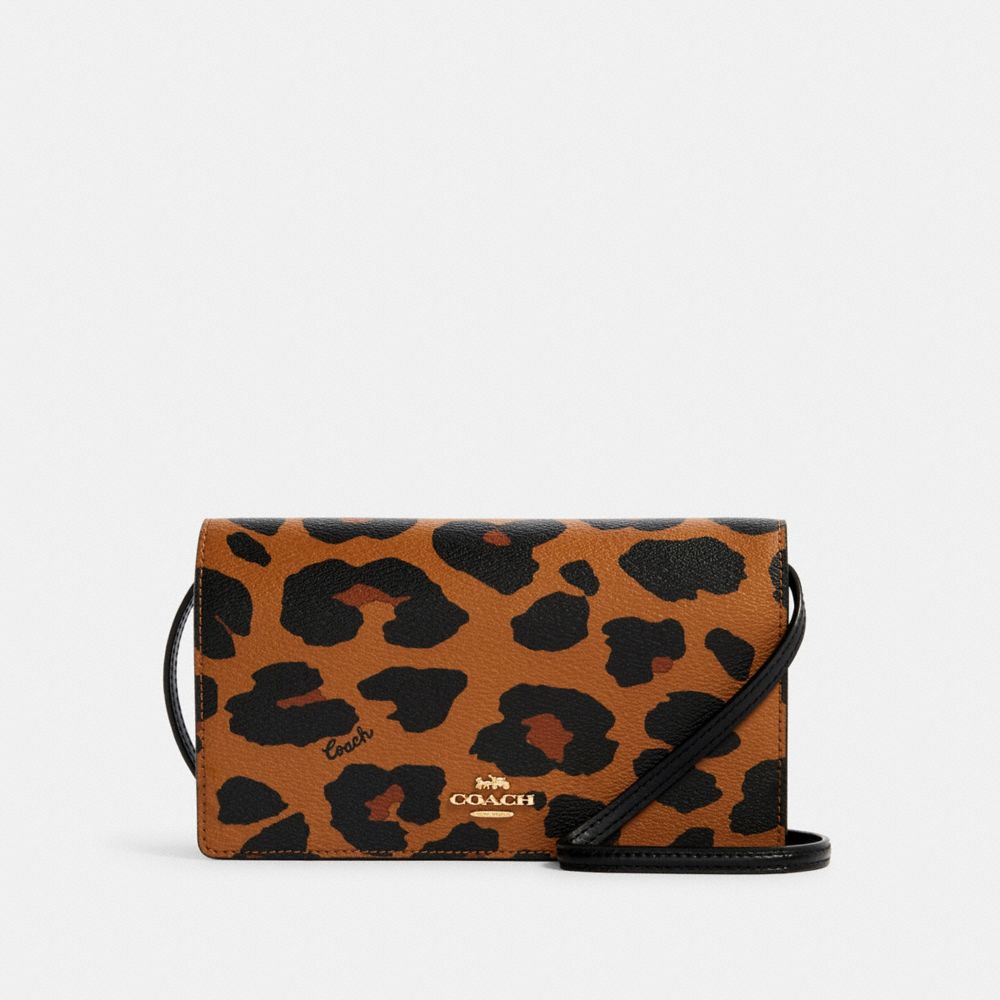 Abello Foldover Animal Print Clutch