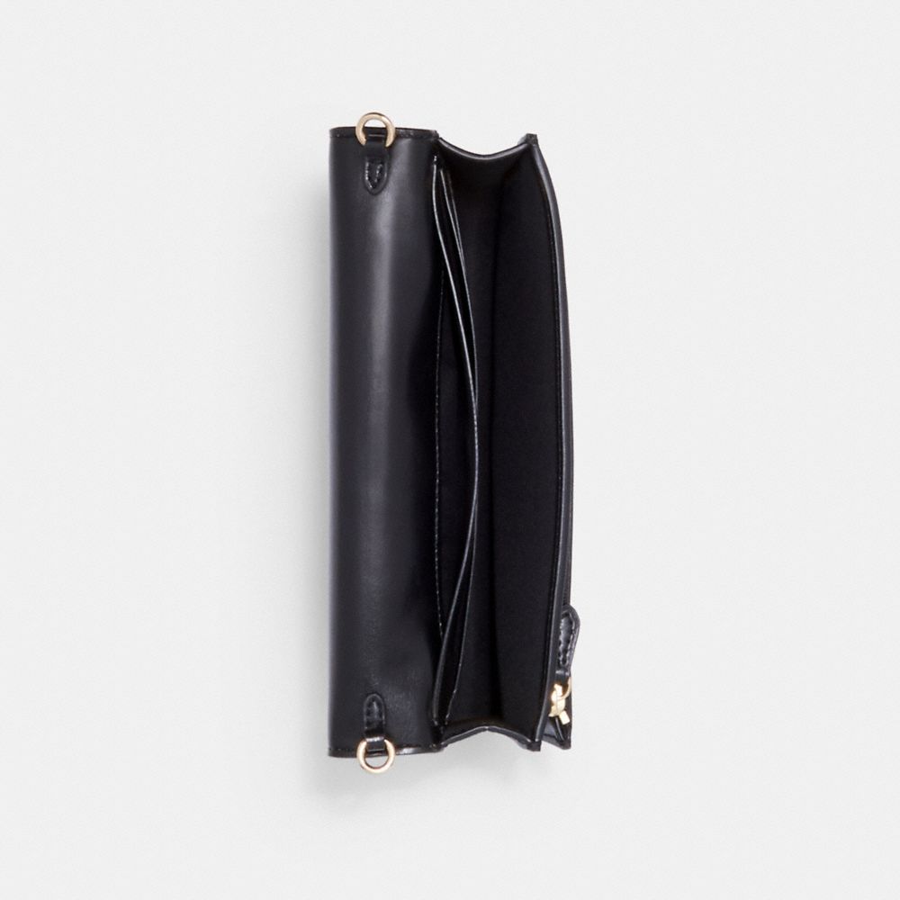 Anna Foldover Crossbody Clutch With Leopard Print