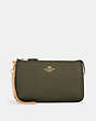 COACH®,LARGE WRISTLET,Gold/Canteen,Front View