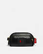 COACH®,COACH X CHAMPION BELT BAG,Smooth Leather,Small,Brass/Black,Front View