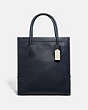 COACH®,CASHIN CARRY TOTE 29,Leather,Large,Brass/Midnight Navy,Front View