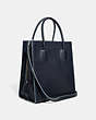 COACH®,CASHIN CARRY TOTE 29,Leather,Large,Brass/Midnight Navy,Angle View