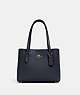COACH®,MINI AVENUE CARRYALL,Leather,Medium,Gold/Midnight Oxblood,Front View