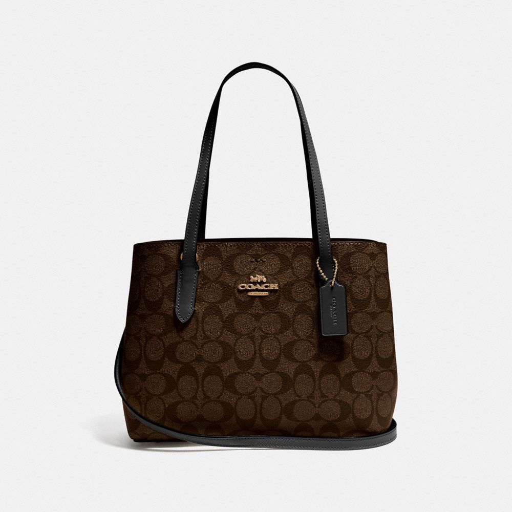 COACH®,Mini Avenue Carryall In Signature Canvas,,Front View