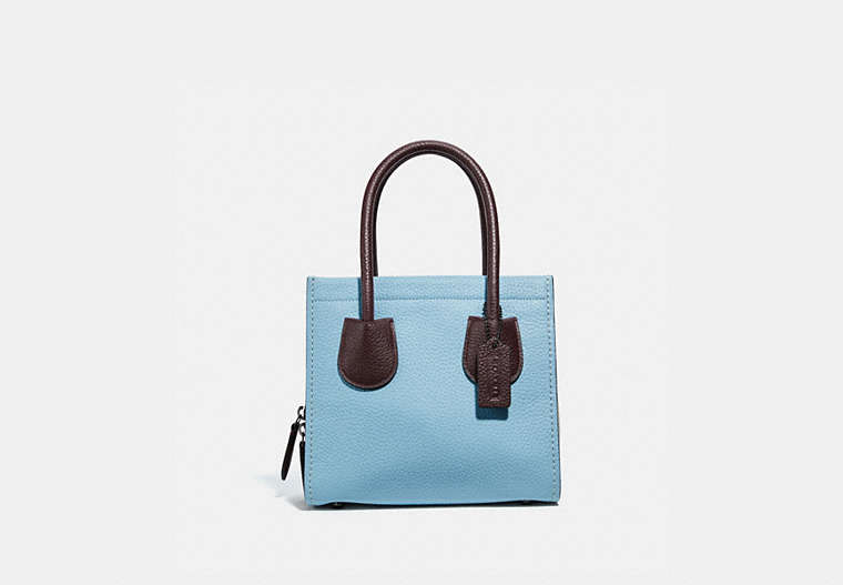 COACH®,CASHIN CARRY TOTE 22 IN COLORBLOCK,Leather,Medium,Pewter/Waterfall Multi,Front View