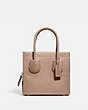 COACH®,CASHIN CARRY TOTE 22,Leather,Medium,Light Antique Nickel/Taupe,Front View