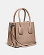 COACH®,CASHIN CARRY TOTE 22,Leather,Medium,Light Antique Nickel/Taupe,Angle View
