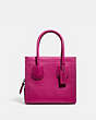 COACH®,CASHIN CARRY TOTE 22,Leather,Medium,Pewter/Cerise,Front View