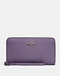 COACH®,LARGE PHONE WALLET,Silver/Dusty Lavender,Front View