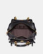 COACH®,DREAMER 21 WITH WHIPSTITCH BUTTERFLY,Leather,Small,Brass/Black Multi,Inside View,Top View