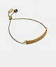 COACH®,PAVE SLIDER BRACELET,Plated Brass,Gold/Gold,Front View