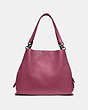 COACH®,DALTON 31,Pebbled Leather,Large,Pewter/Dusty Pink,Back View
