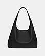 COACH®,HADLEY HOBO,Pebbled Leather,X-Large,Gold/Black,Back View